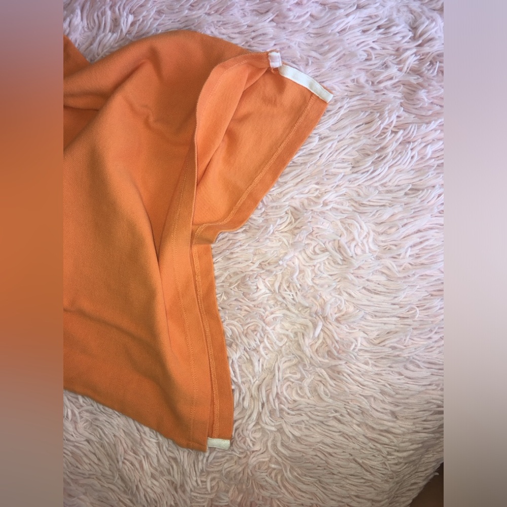 Hollister Orange Stretch Polo Top with Embroidered Logo · Size M - Picture 6 of 6